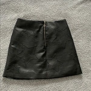 Faux leather mini skirt